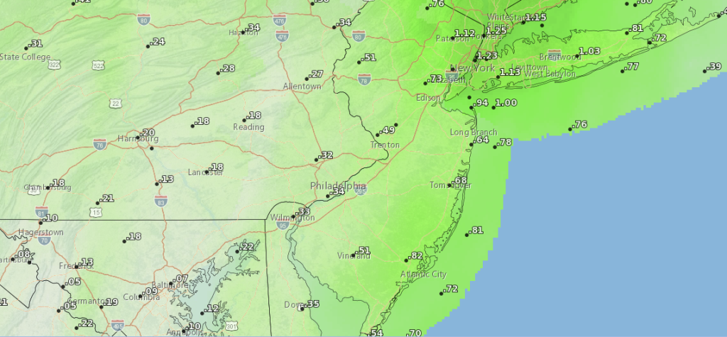 Total precipitation expected through Saturday night, Oct. 21, 2023. (Credit: NWS)